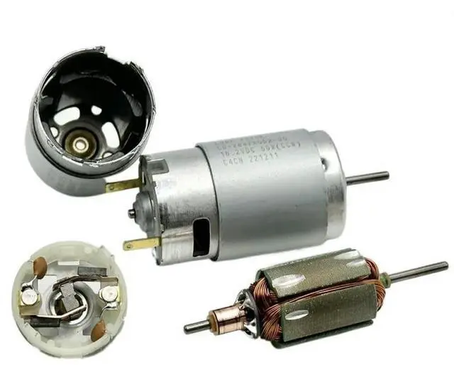 Alt view image 3 of 6 - Electric DC Motor 27.7mm RS-395 DC5-18V 4600RPM-17000RPM High Speed Carbon Brush DC Motor DIY Hobby Toy Model Hair Drier Part