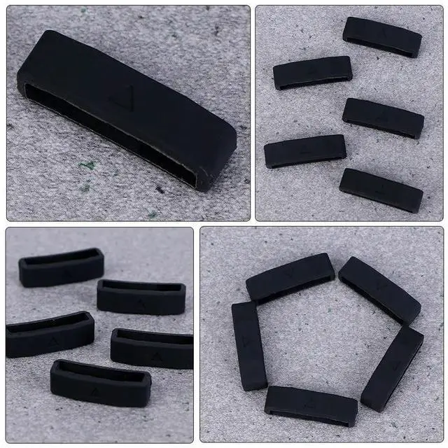 Main image of 6Pcs Premium Silicone Watch Strap Loop Keeper Retainer Ring for Watch Bands Soft Sturdy Easy Install