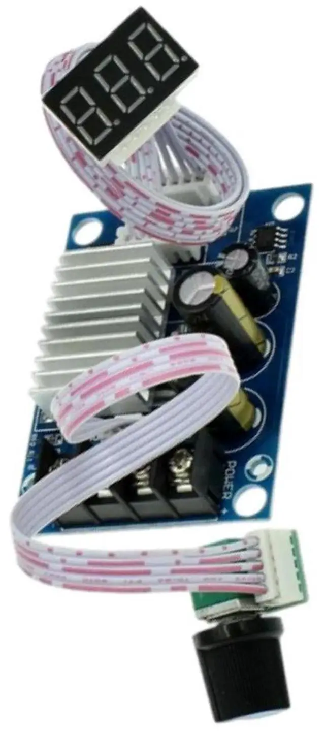 Alt view image 2 of 6 - Motor Speed Controller DC 12-24V Motor Governor with Llinear Digital Display PWM 0-100% Speed Adjustable Range Regulator