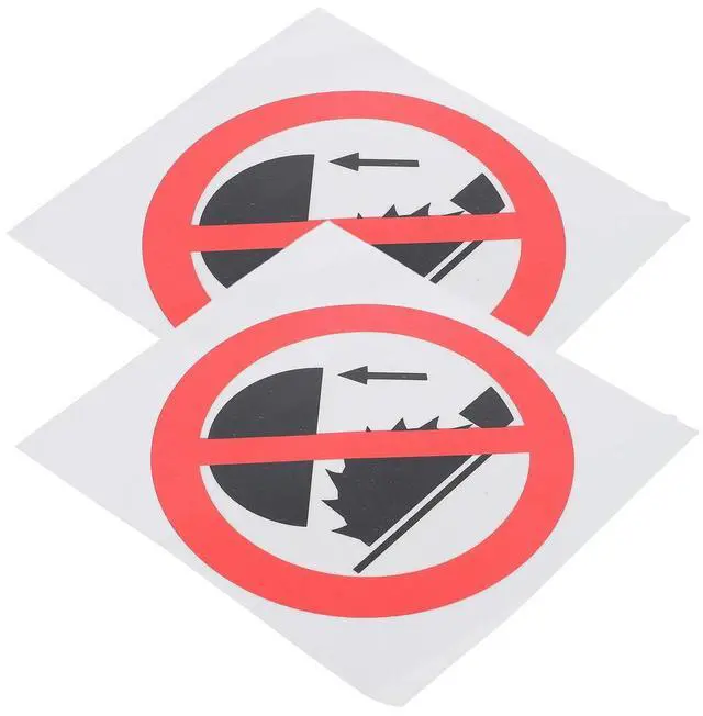 Alt view image 2 of 6 - 2Pcs Do Not Touch Warning Stickers High Visibility Caution Decals Self Adhesive Safety Sign for Factories Hospitals Schools