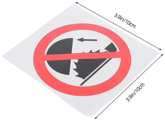 Alt view image 3 of 6 - 2Pcs Do Not Touch Warning Stickers High Visibility Caution Decals Self Adhesive Safety Sign for Factories Hospitals Schools