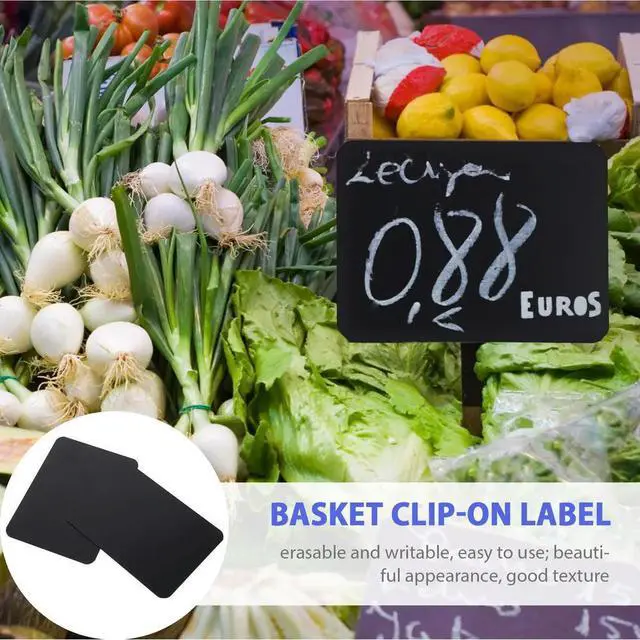 Alt view image 3 of 6 - 12pcs Removable PVC Bin Tags Pantry Organization els Grip Holders el Clip With Erasable l Texture Clip Price Tag