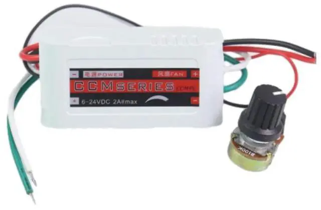 Alt view image 2 of 3 - PWM Adjustable Motor Speed Controller DC 5V/12V/24V 1A Motor Governor Speed Regulator for Brushless Fan/LED/Water Pump