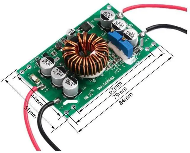 Alt view image 3 of 3 - 600W LED Step-up Drive Power Board Aluminum Substrate Step-up Constant Voltage/Constant Current Adjustable Power Supply Module