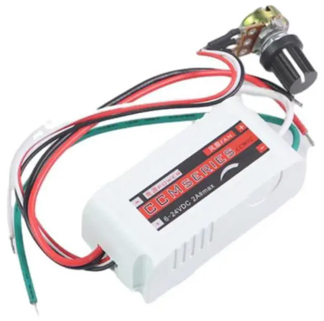 Alt view image 3 of 3 - PWM Adjustable Motor Speed Controller DC 5V/12V/24V 1A Motor Governor Speed Regulator for Brushless Fan/LED/Water Pump
