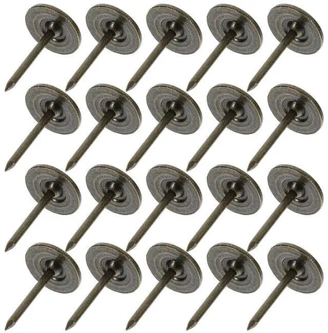 Alt view image 3 of 3 - 100Pcs Flat Head Thumb Tacks for Wall Hanging Iron Decorative Tacks Ideal for Wallpaper Fixing Poster Hanging and Upholstery