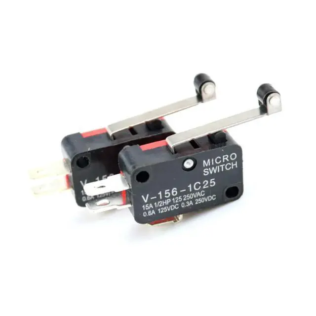 Alt view image 2 of 3 - 10PCS 15A 125/250V Micro Limit Switch Roller Lever Arm Open Close Microswitch V-156-1C25