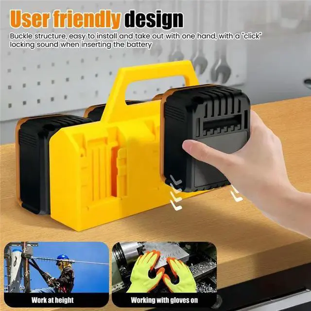 Alt view image 2 of 6 - 6 Slot Holder For 18V/14.4V Batteries- Works 20V/60V Models