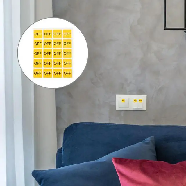 Alt view image 2 of 6 - 20Pcs Device Switch PVC Warning Stickers Easy Apply on Off els for Safety Home Office Bedroom Device Stickers