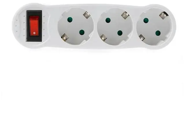 Main image of EU Conversion Socket Plug with Switch AC 110~250V 16A European Type Conversion Plug 1 to 3 Way EU Standard Power Adapter Socket