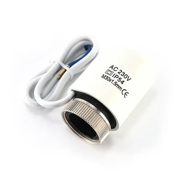 Alt view image 2 of 3 - M30x1.5mm Electric Thermal Actuator AC 230V Normally Closed IP54 for Underfloor Heating Thermostatic Radiator Valve 0.9M Cable