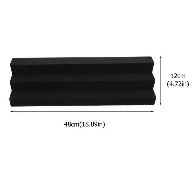Alt view image 2 of 6 - Corner Bass Trap Sound Absorbing Acoustic Foam Tile Black for Studio Recording Room Soundproof Wedge Acoustic Wall Tile