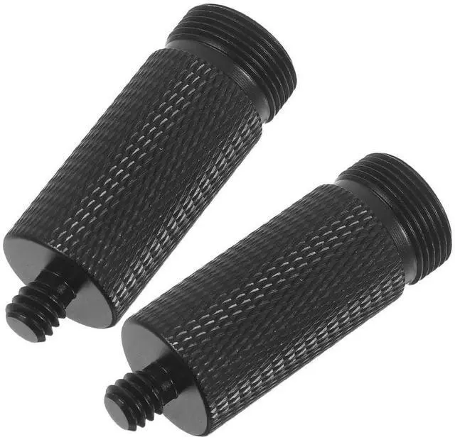 Alt view image 2 of 6 - 2Pcs Microphone Threaded Adapter Aluminum Male Screw Converter Mic Stand Shock Mount Tripod Accessory Mic Stand Screw Adapter