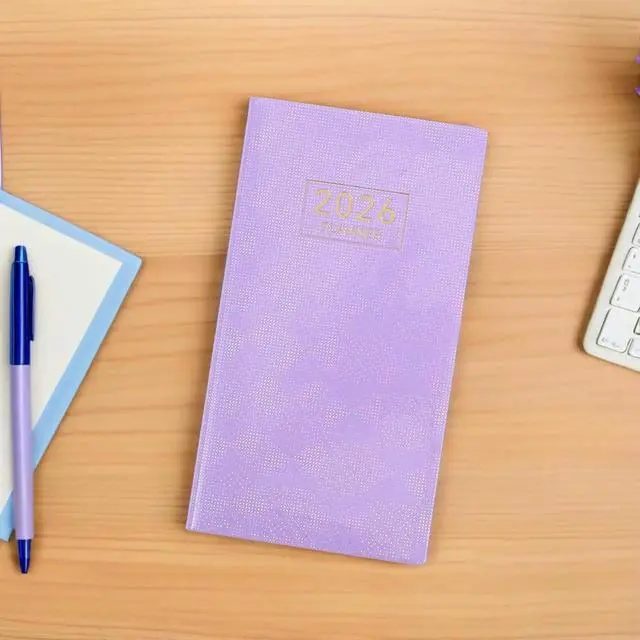 Main image of 2026 A6 Daily Planner Compact Pocket Organizer Faux PU Hardcover Monthly Weekly Schedule Book Sturdy Binding Pocket Planner
