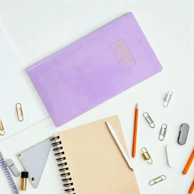 Alt view image 3 of 3 - 2026 A6 Daily Planner Compact Pocket Organizer Faux PU Hardcover Monthly Weekly Schedule Book Sturdy Binding Pocket Planner