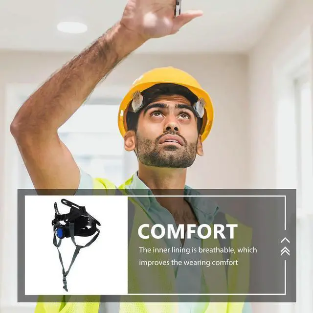 Alt view image 2 of 3 - Hard Hat Liner Insert Quick Adjust Knob Snap Design Soft Plastic Breathable Padding Universal Fit for Construction Safety Cap