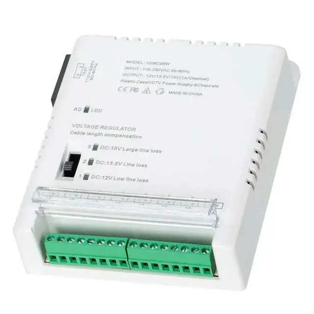 Alt view image 6 of 6 - CCTV Camera Power Supply Distribution Power Supply 90V-264VAC Input To 12V-13.8-15VDC Output