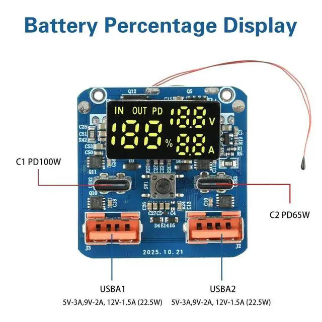Alt view image 5 of 6 - Fast Charging Boost-Buck Module 16.8V 5A Board Quick Board Integrated Charging, Discharging Board