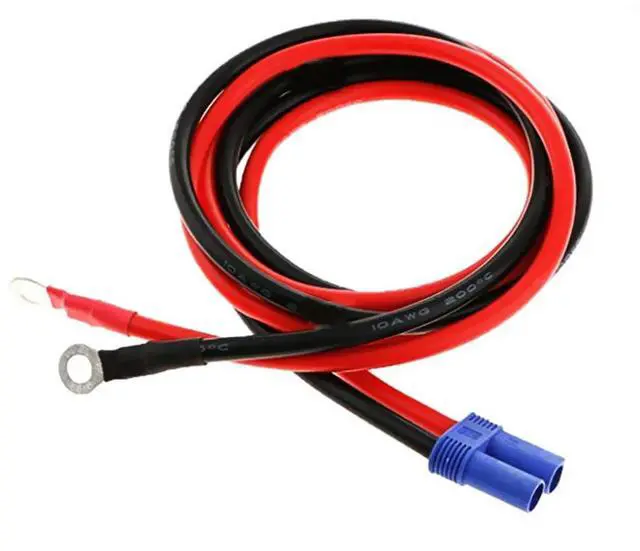 Alt view image 3 of 6 - 50CM EC5 Female Connector to Ring Terminal Extension Cord Cable 10WAG 12-36V