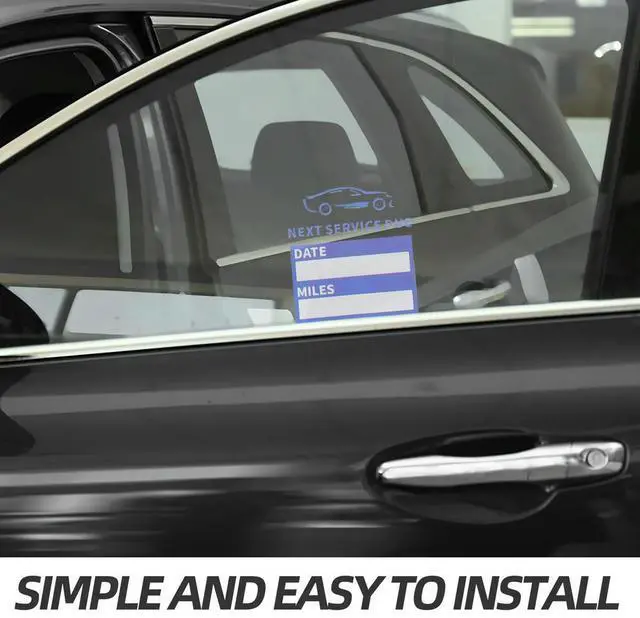 Alt view image 2 of 6 - 6 Sheets Car Service Reminder Stickers Static Cling Non Adhesive Easy Install Windshield Electrostatic els Next Service Due