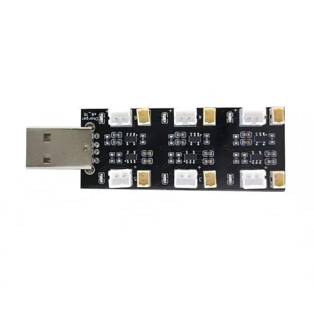 Alt view image 3 of 3 - 6CH 1S USB Charger Board Independent Output Charger 3.7V 4.2V LiPo Lithium Charging Module with LED Indicator
