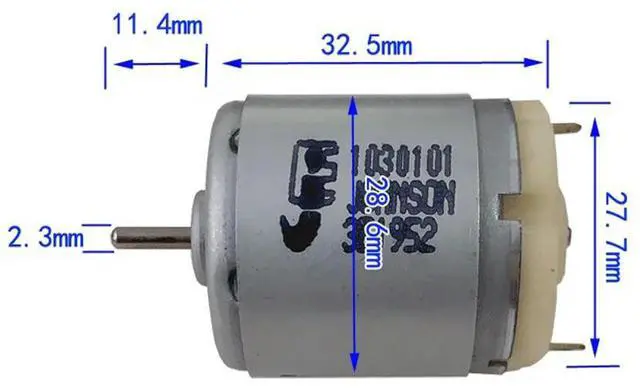 Alt view image 2 of 3 - 360 High Torque DC Motor DC3V-12V 7500-30700RPM High Speed Strong Magnetic Carbon Brush High Power Mini Motor