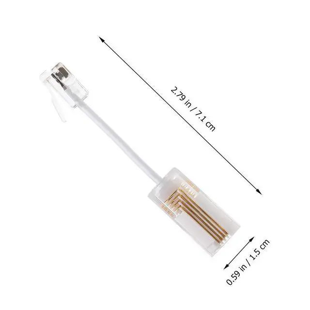 Alt view image 2 of 6 - 2Pcs Telephone Cord Detangler Rj9 Plug and Play Rotating Anti Tangling Adapter for Cord Prevent Messy Coiled Landline