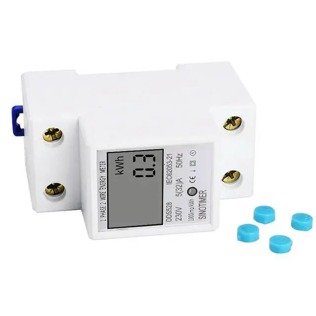 Alt view image 3 of 3 - DDS528 AC 230V Watt Hour Meter DIN Guide LCD Digital Display Power Consumption kWh Multifunction Single Phase