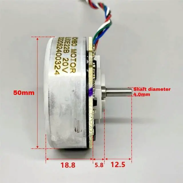 Alt view image 3 of 6 - BL50E22B 4038RP External Rotor Brushless Motor DC12-20V Speed Regulation Forward Reverse Rotation Brushless Motor with 9cm Cable
