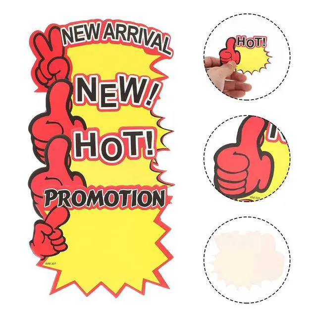 Alt view image 2 of 6 - 200Pcs Price Display els PVC Supermarket Price Tags for Vegetables Fruits Meat Aquatic Products Easy Install Fold Resistant
