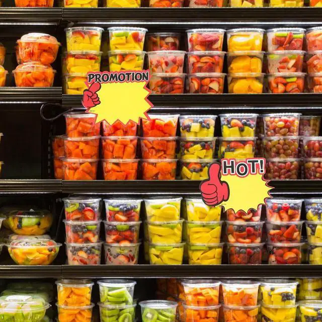 Main image of 200Pcs Price Display els PVC Supermarket Price Tags for Vegetables Fruits Meat Aquatic Products Easy Install Fold Resistant