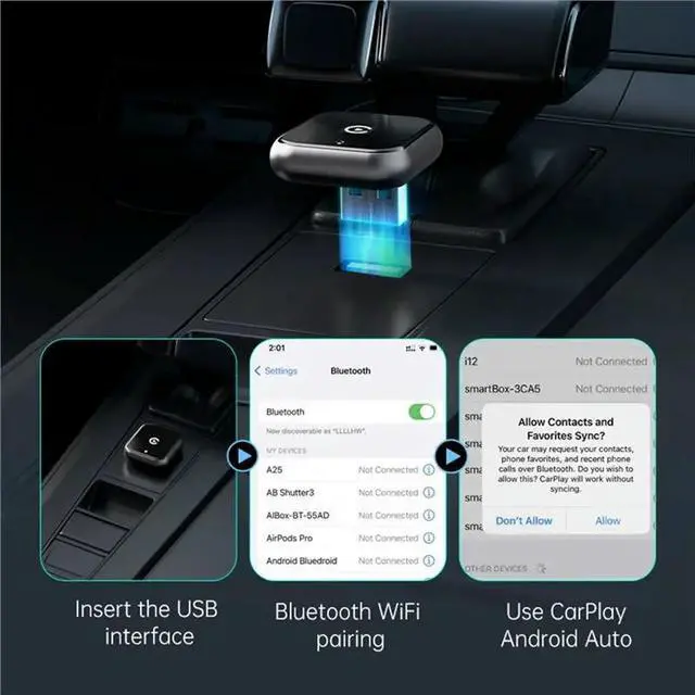 Alt view image 6 of 6 - Box For Carplay Android Auto Car Machine Interconnection Wired Carplay Box