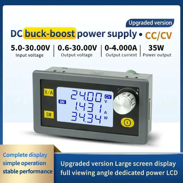 Alt view image 3 of 3 - SK35H Adjustable Regulated Power Supply Module CNC DC-DC Buck Boost Converter CC CV 0.6-30V 4A 35W Constant Voltage and Current