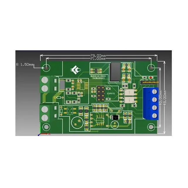 Alt view image 3 of 3 - AC Voltage Current Power Energy Statistics Module UART TTL 85-265V 100mA-16A 5V Isolated Power Supply 4800bps Serial Port Output