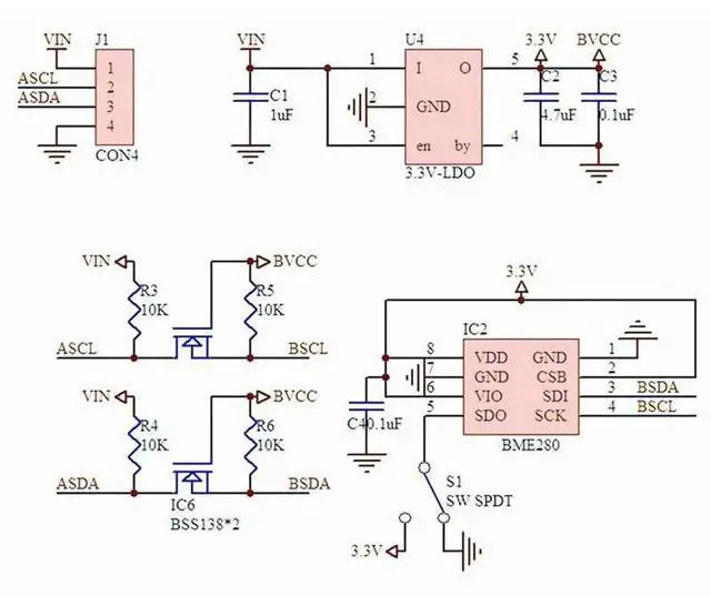 Alt view image 4 of 4 - Atmospheric Pressure Temperature Humidity BME280 5V Sensor Module I2C-SPI Breakout GY-BME280