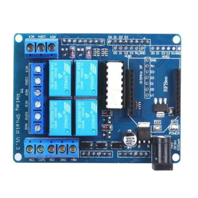 Alt view image 3 of 3 - 4 Way 5V Relay Expansion Board Relay Shield V1.3 for Support Xbee/Bluetooth Bee/Programming Module