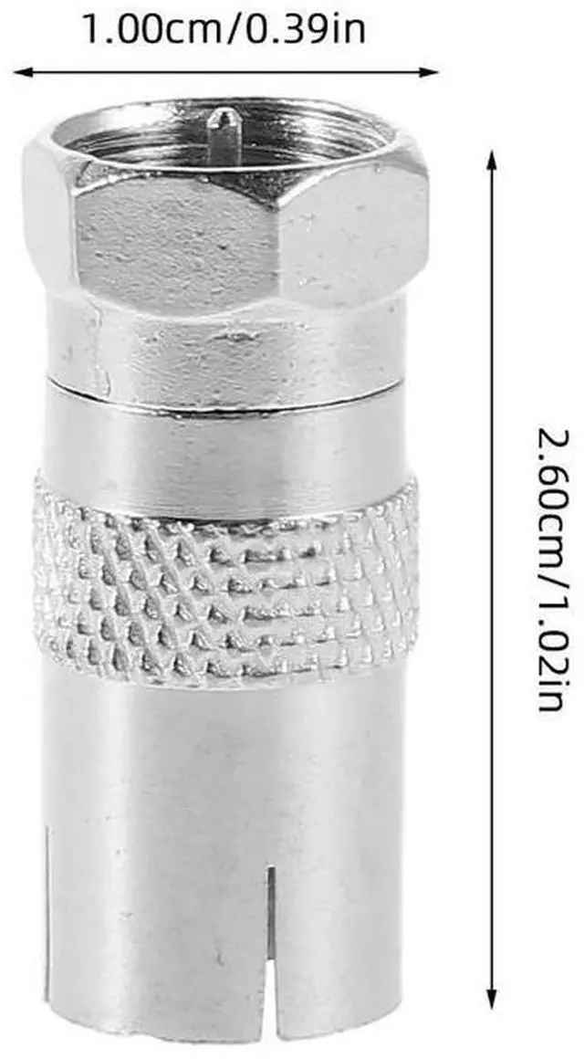 Alt view image 3 of 6 - 16Pcs Satellite Cable Connector F Male to TV Female Coaxial Adapter Nickel-Plated Zinc Alloy Low Signal Loss for TV Set-Top Box