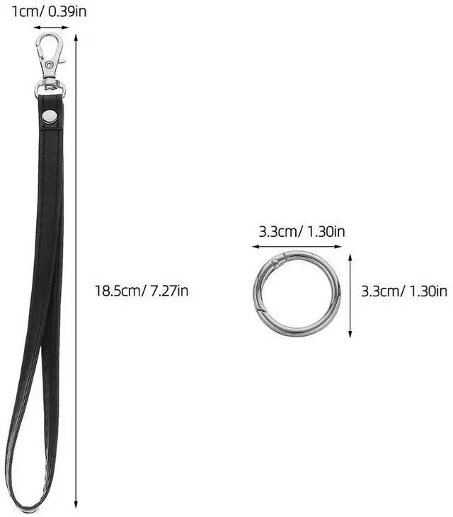 Alt view image 2 of 3 - 4Pcs PU Hand Wrist Strap with Zinc Alloy Quick Release Buckle for Purse Wallet Camera Bag Keys Travel Daily Use Wristlet