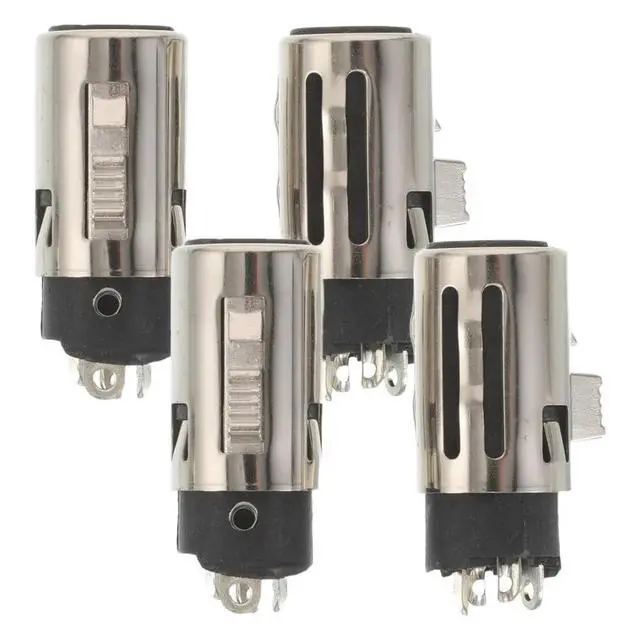 Alt view image 2 of 3 - 4Pcs Microphone Connectors Xlr Female 3 Pin l Shell Adapter Stable Signal Transmission Audio Mic Plug Connector for Studio