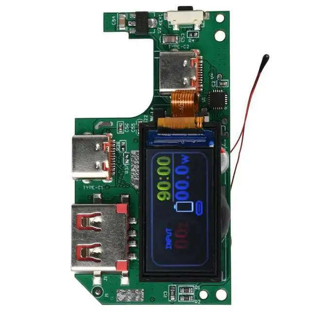 Alt view image 6 of 6 - PD QC Fast Charging Power Bank Mainboard 0.96" Screen 2S 45W/3S 65W Li- Protection DIY Power Supply Module B
