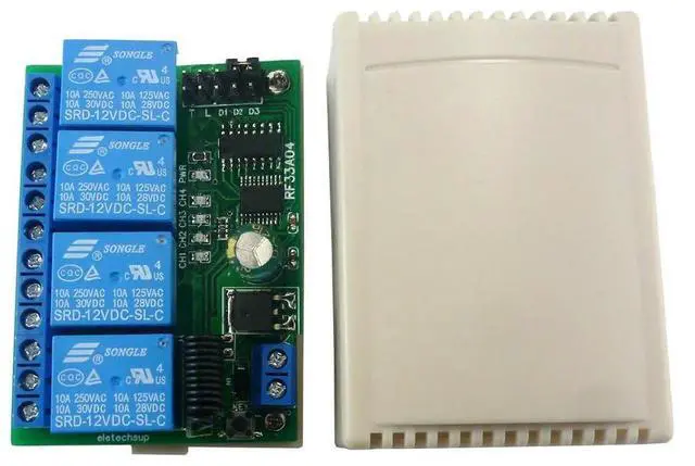 Alt view image 3 of 3 - RC43A04 Transmitter Controller 4 Channel 433M RF Rolling Code Hopping Encoder Decoder for Secure Remote Keyless Entry