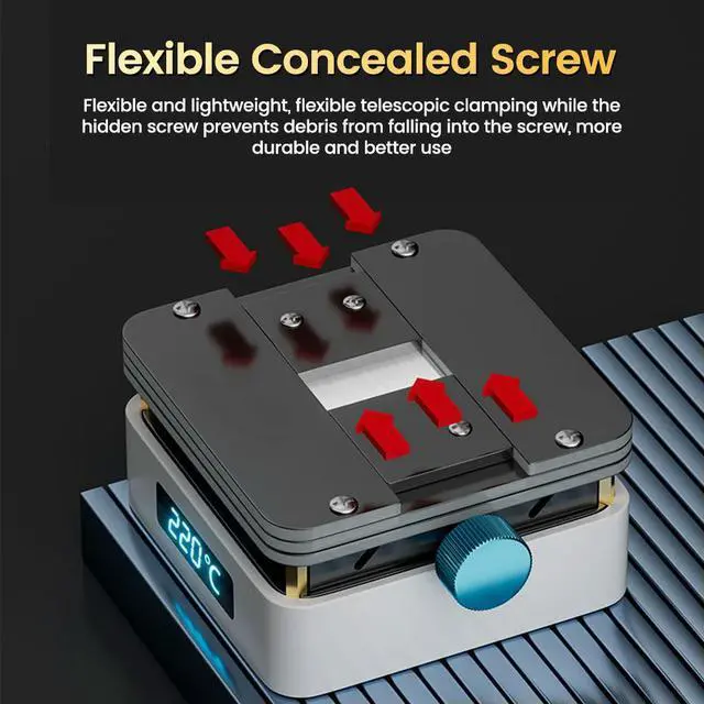 Alt view image 2 of 3 - Digital Preheating Rework Station PCB SMD Welding Heating Plate Glue Removal Platform Constant Temperature Soldering Station