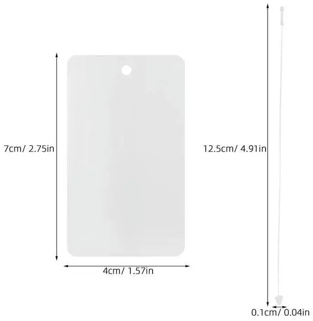 Alt view image 2 of 3 - 100Pcs Blank White PVC Tags Strong Waterproof Hanging Rope for Identification eling Shipping Jewelry Display