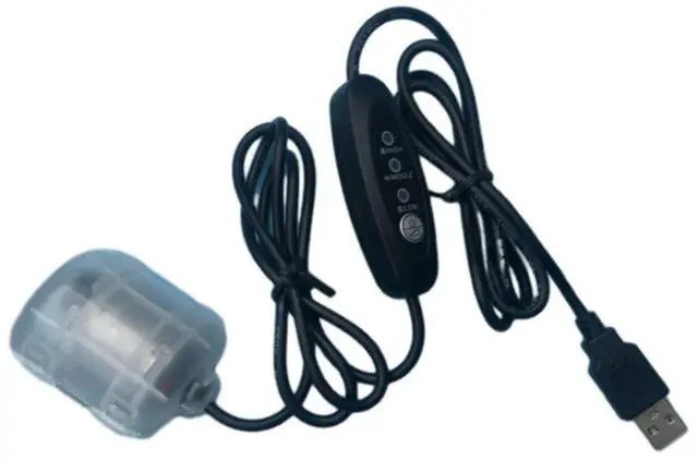 Alt view image 2 of 6 - DC5V USB Charger Vibrating Motor 3 Speed Regulator 3000-4500RPM Massage Motor Frog Breeding Vibration Motor with 1m Cable