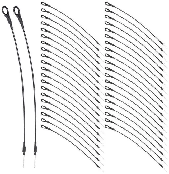 Alt view image 2 of 3 - 50Pcs Magnetic Buckle Compatible Lanyard Wire Loop Steel Core Plastic Coated for Clothing Systems Retail Use