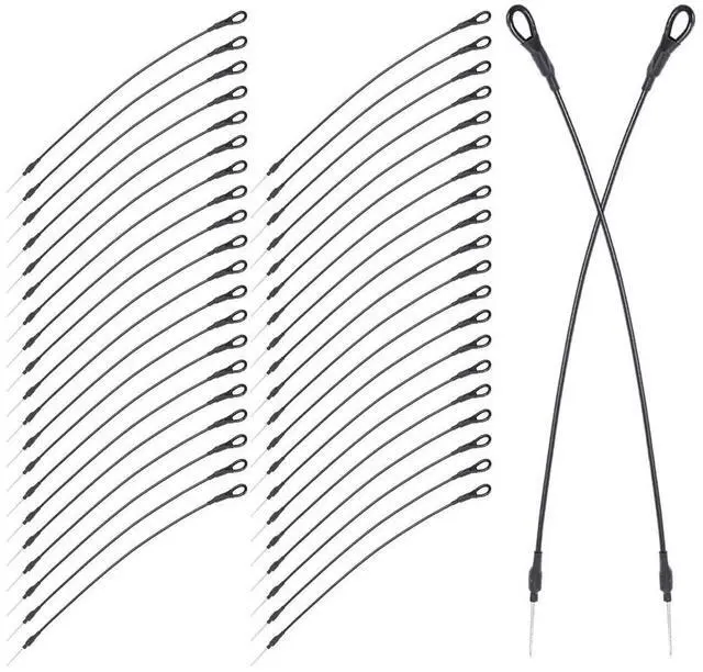 Alt view image 3 of 3 - 50Pcs Magnetic Buckle Compatible Lanyard Wire Loop Steel Core Plastic Coated for Clothing Systems Retail Use