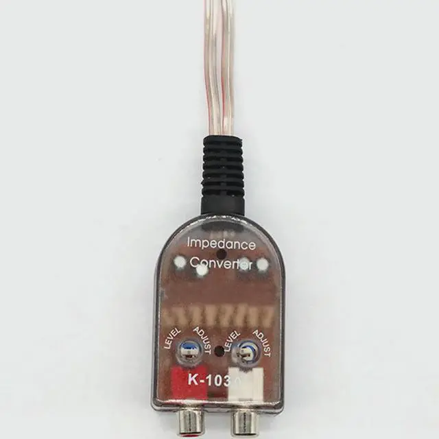 Main image of 2Pcs Car Audio Converter High to Low Frequency Speaker Level Adapter Cable Output Converter for Vehicle Audio Accessories