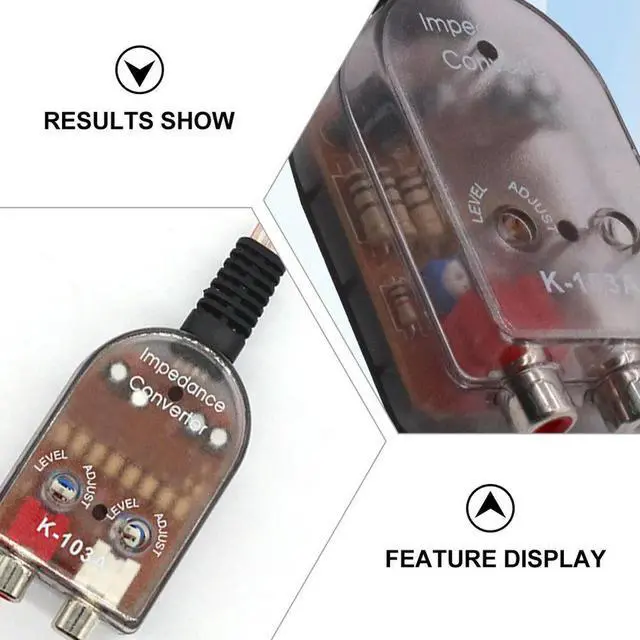 Alt view image 2 of 3 - 2Pcs Car Audio Converter High to Low Frequency Speaker Level Adapter Cable Output Converter for Vehicle Audio Accessories