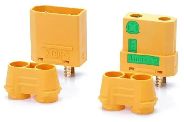 Alt view image 3 of 6 - XT90S Model Connector Airplane Plug 30A High Current Anti-Spark Male Female Connector for ESC Charger Lead 5 Pair