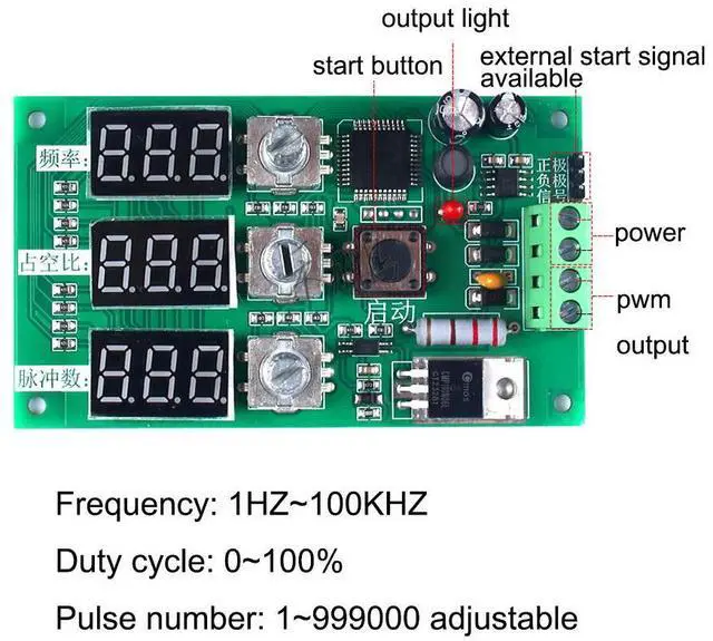 Main image of PWM Dimming Speed Regulation Module Adjustable Frequency Duty Cycle Pulse Number for Square Wave Rectangular Wave Stepper Motor